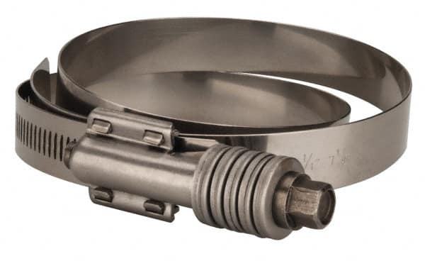 Value Collection - 6-1/4 to 7-1/8" Hose, 5/8" Wide x 0.7" Thick, Constant Torque Clamp - 6-1/4 to 7-1/8" Diam, Grade 301 & 410 Stainless Steel Screw - Americas Tooling