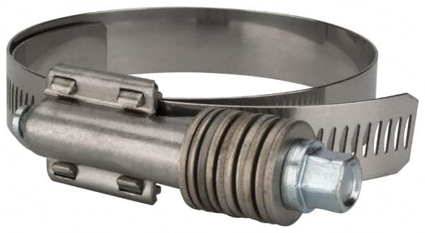 Value Collection - 2-3/4 to 3-5/8" Hose, 5/8" Wide x 0.7" Thick, Constant Torque Clamp - 2-3/4 to 3-5/8" Diam, Grade 304 Stainless Steel/Carbon Steel Screw - Americas Tooling