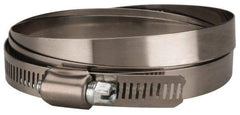 Value Collection - SAE Size 176, 9-1/2 to 11-1/2" Diam, Stainless Steel/Carbon Steel Worm Drive Clamp - 1/2" Wide, Material Grade 201 - Americas Tooling