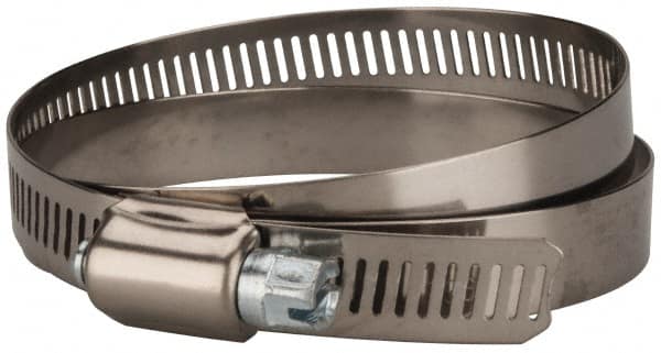 Value Collection - SAE Size 96, 4-1/2 to 6-1/2" Diam, Stainless Steel/Carbon Steel Worm Drive Clamp - 1/2" Wide, Material Grade 201 - Americas Tooling