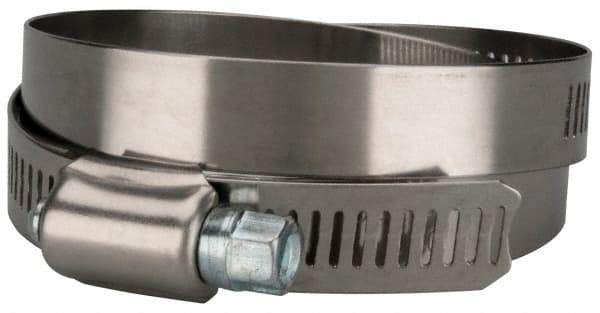 Value Collection - SAE Size 80, 3-1/2 to 5-1/2" Diam, Stainless Steel/Carbon Steel Worm Drive Clamp - 1/2" Wide, Material Grade 201 - Americas Tooling