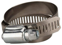 Value Collection - SAE Size 52, 2-3/4 to 3-3/4" Diam, Stainless Steel/Carbon Steel Worm Drive Clamp - 1/2" Wide, Material Grade 201 - Americas Tooling