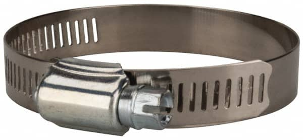 Value Collection - SAE Size 40, 2 to 3" Diam, Stainless Steel/Carbon Steel Worm Drive Clamp - 1/2" Wide, Material Grade 201 - Americas Tooling