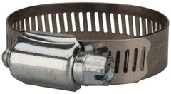 Value Collection - SAE Size 24, 1 to 2" Diam, Stainless Steel/Carbon Steel Worm Drive Clamp - 1/2" Wide, Material Grade 201 - Americas Tooling