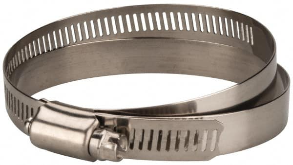 Value Collection - SAE Size 104, 5 to 7" Diam, Stainless Steel Worm Drive Clamp - 1/2" Wide, Material Grade 201 - Americas Tooling