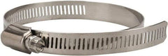 Value Collection - SAE Size 60, 3-1/4 to 4-1/4" Diam, Stainless Steel Worm Drive Clamp - 1/2" Wide, Material Grade 201 - Americas Tooling