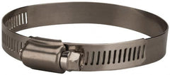 Value Collection - SAE Size 48, 2-1/2 to 3-1/2" Diam, Stainless Steel Worm Drive Clamp - 1/2" Wide, Material Grade 201 - Americas Tooling