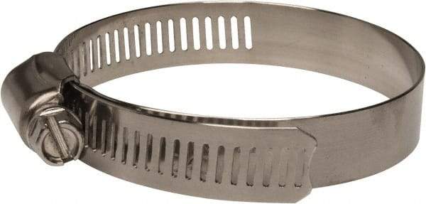 Value Collection - SAE Size 40, 2 to 3" Diam, Stainless Steel Worm Drive Clamp - 1/2" Wide, Material Grade 201 - Americas Tooling