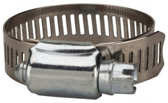 Value Collection - SAE Size 20, 3/4 to 1-3/4" Diam, Stainless Steel/Carbon Steel Worm Drive Clamp - 1/2" Wide, Material Grade 201 - Americas Tooling