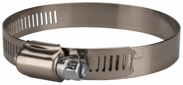 Value Collection - SAE Size 44, 2-1/4 to 3-1/4" Diam, Stainless Steel/Carbon Steel Worm Drive Clamp - 1/2" Wide, Material Grade 201 - Americas Tooling