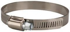 Value Collection - SAE Size 48, 2-1/2 to 3-1/2" Diam, Stainless Steel/Carbon Steel Worm Drive Clamp - 1/2" Wide, Material Grade 201 - Americas Tooling