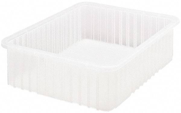 Quantum Storage - Clear Polypropylene Dividable Container - Stacking, 22-1/2" Long x 17-1/2" Wide x 6" High - Americas Tooling