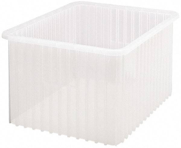 Quantum Storage - Clear Polypropylene Dividable Container - Stacking, 22-1/2" Long x 17-1/2" Wide x 12" High - Americas Tooling