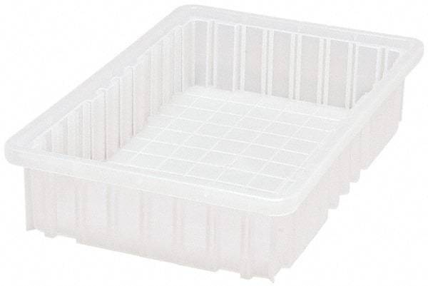 Quantum Storage - Clear Polypropylene Dividable Container - Stacking, 16-1/2" Long x 10.9" Wide x 3-1/2" High - Americas Tooling