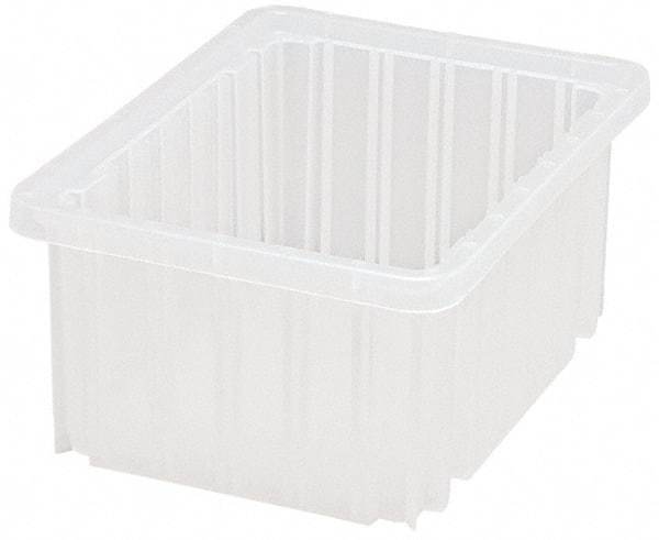 Quantum Storage - Clear Polypropylene Dividable Container - Stacking, 10.9" Long x 8.3" Wide x 5" High - Americas Tooling