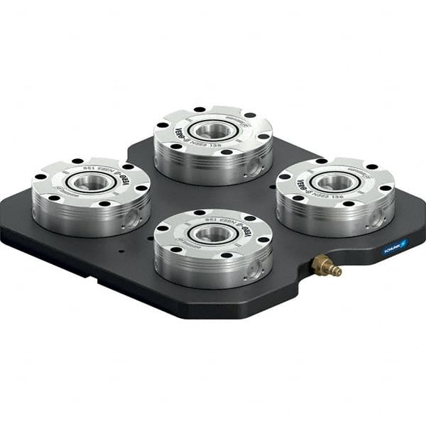 Schunk - NSL Manual CNC Quick Change Clamping Module - 4 Module Center, Top Mount, 7,500 kN Retention Force, 6 bar (87 Lb/Sq In) Unlocking Pressure, 0.005mm Repeatability - Americas Tooling