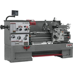 Jet - 16" Swing, 40" Between Centers, 230 Volt, Triple Phase Engine Lathe - 7MT Taper, 7-1/2 hp, 25 to 1,800 RPM, 3-1/8" Bore Diam, 40" Deep x 48" High x 97-1/2" Long - Americas Tooling