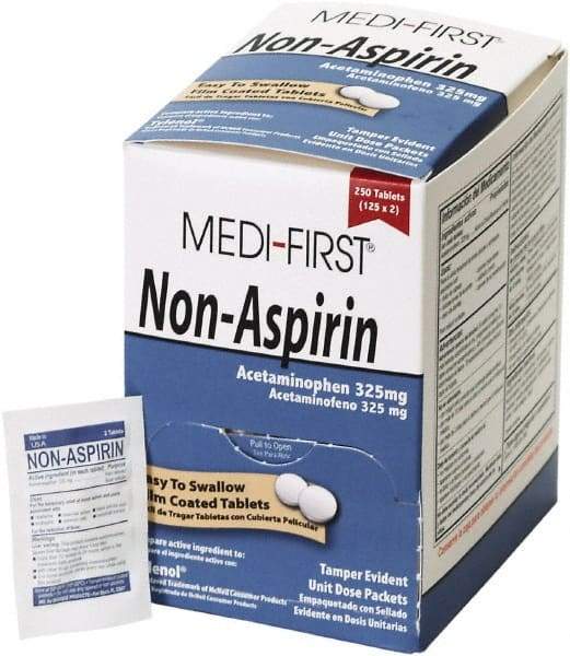 Medique - Original Flavor Medi-First Non-Aspirin Tablets - Headache & Pain Relief - Americas Tooling