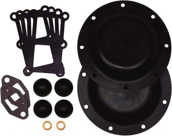 SandPIPER - 1-1/2" Pump, Buna-N Fluid Section Repair Kit - For Use with Diaphragm Pumps - Americas Tooling