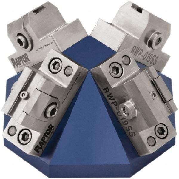 Raptor Workholding - 3/8" Jaw Width, 2.69" High Dovetail Vise - For Use with 4 & 5 Axis Workholding Systems - Americas Tooling