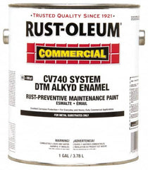 Rust-Oleum - 1 Gal Black Gloss Finish Alkyd Enamel Paint - 278 to 509 Sq Ft per Gal, Interior/Exterior, Direct to Metal, <400 gL VOC Compliance - Americas Tooling