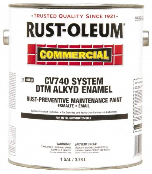 Rust-Oleum - 1 Gal Safety Red Gloss Finish Alkyd Enamel Paint - 278 to 509 Sq Ft per Gal, Interior/Exterior, Direct to Metal, <100 gL VOC Compliance - Americas Tooling