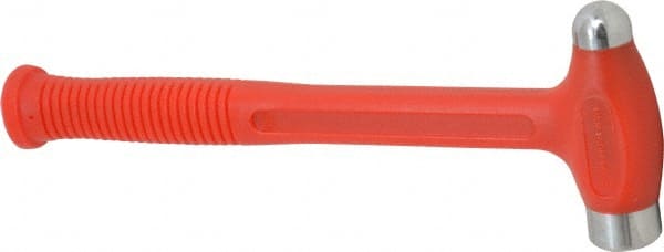 Paramount - 16 oz Head 1-15/64" Face Diam Polyurethane Ball Pein Dead Blow Hammer - Americas Tooling