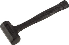 Paramount - 27 oz Head 1-3/4" Face Diam Rubber Dead Blow Hammer - 12-3/4" OAL, Rubber-Covered Steel Handle - Americas Tooling