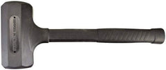 Paramount - 52 oz Head 2-1/8" Face Diam Rubber Dead Blow Hammer - 14-5/8" OAL, Rubber-Covered Steel Handle - Americas Tooling