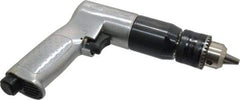 Ingersoll-Rand - 1/2" Reversible Keyed Chuck - Pistol Grip Handle, 500 RPM, 4 CFM, 0.5 hp, 90 psi - Americas Tooling