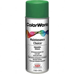 Krylon - Emerald Green, Enamel Spray Paint - 15 to 18 Sq Ft per Can, 16 oz Container, Use on General Industrial Maintenance & Touch-up Work - Americas Tooling