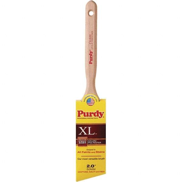 Purdy - 2" Angled Synthetic Sash Brush - 2-11/16" Bristle Length, 6" Wood Fluted Handle - Americas Tooling