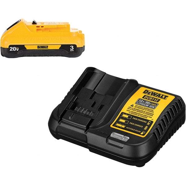 DeWALT - 20 Volt, 1 Battery Lithium-Ion Power Tool Charger - 30 min to 1 hr to Charge, 20 Volt MAX Batteries Power Source, Battery Included - Americas Tooling