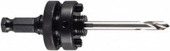 M.K. MORSE - 1-1/4 to 6" Tool Diam Compatibility, Hex Shank, High Speed Steel Integral Pilot Drill, Hole Cutting Tool Arbor - 7/16" Min Chuck, Hex Shank Cross Section, Quick-Change Attachment, For 1-1/4 to 6" Hole Saws - Americas Tooling