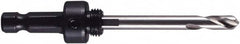 M.K. MORSE - 9/16 to 1-3/16" Tool Diam Compatibility, Hex Shank, High Speed Steel Integral Pilot Drill, Hole Cutting Tool Arbor - 3/8" Min Chuck, Hex Shank Cross Section, Threaded Shank Attachment, For 9/16 to 1-3/16" Hole Saws - Americas Tooling