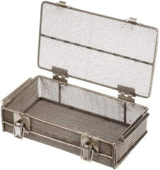 Marlin Steel Wire Products - 5-5/8" Deep, Rectangular Stainless Steel Mesh Basket - 11" Wide x 3-1/8" High - Americas Tooling