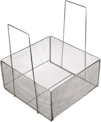 Marlin Steel Wire Products - 18" Deep, Rectangular Stainless Steel Mesh Basket - 18" Wide x 9" High - Americas Tooling