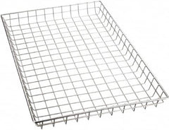 Marlin Steel Wire Products - 16" Deep, Rectangular Steel Wire Basket - 26" Wide x 2" High - Americas Tooling