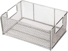 Marlin Steel Wire Products - 10" Deep, Rectangular Stainless Steel Wire Basket - 14" Wide x 6" High - Americas Tooling