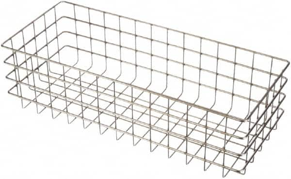 Marlin Steel Wire Products - 20-1/4" Deep, Rectangular Stainless Steel Wire Basket - 8" Wide x 6" High - Americas Tooling