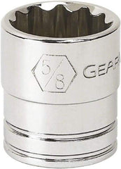 GearWrench - 1/4", 3/8" Drive, Standard Hand Socket - 12 Points, 0.984" OAL, Alloy Steel, Full Polish Finish - Americas Tooling