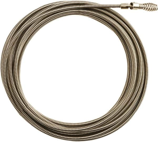 Milwaukee Tool - 5/16" x 25' Drain Cleaning Machine Cable - Inner Core Drophead, 1-1/4" to 2-1/2" Pipe, Use with Milwaukee M18 Drain Snakes - Americas Tooling