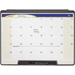 Quartet - 18" High x 24" Wide Magnetic Dry Erase Calendar - Melamine, Includes Accessory Tray/Rail & Dry-Erase Marker - Americas Tooling