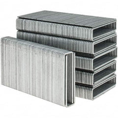 Freeman - 2" Long x 1/2" Wide, 15.5 Gauge Crowned Construction Staple - Steel, Galvanized Finish, Chisel Point - Americas Tooling