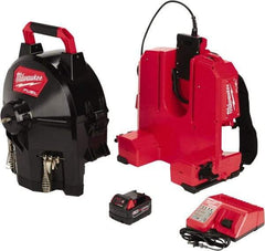 Milwaukee Tool - 18V Battery Battery Drain Cleaning Machine - For 1-1/4" to 4" Pipe, 50' Cable - Americas Tooling