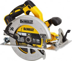 DeWALT - 20 Volt, 7-1/4" Blade, Cordless Circular Saw - 4,000 RPM, Lithium-Ion Batteries Not Included - Americas Tooling