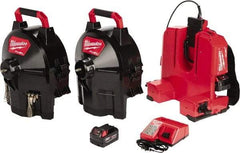 Milwaukee Tool - 18V Battery Battery Drain Cleaning Machine - For 1-1/4" to 4" Pipe, 50' Cable - Americas Tooling