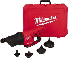 Milwaukee Tool - 12V Lithium-Ion Battery Battery Drain Cleaning Machine - For 1" to 4" Pipe - Americas Tooling