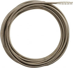 Milwaukee Tool - 1/4" x 25' Drain Cleaning Machine Cable - Inner Core Bulb Auger, 1-1/4" to 2-1/2" Pipe, Use with Milwaukee Drain Cleaning Tools - Americas Tooling