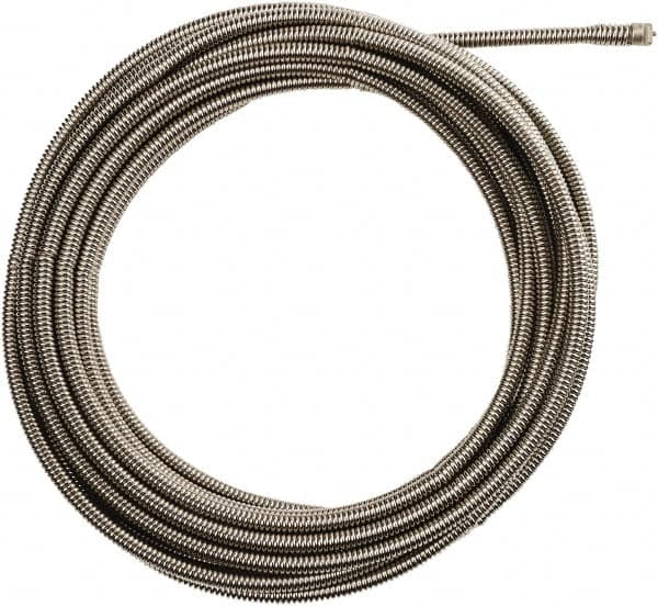 Milwaukee Tool - 3/8" x 35' Drain Cleaning Machine Cable - Inner Core, 1-1/4" to 2-1/2" Pipe, Use with Milwaukee Drain Cleaning Tools - Americas Tooling